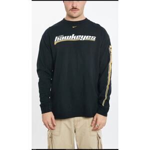 Vintage Nike Iowa Hawkeyes  Men’s Black Long Sleeve Athletic Sz XL Y2K